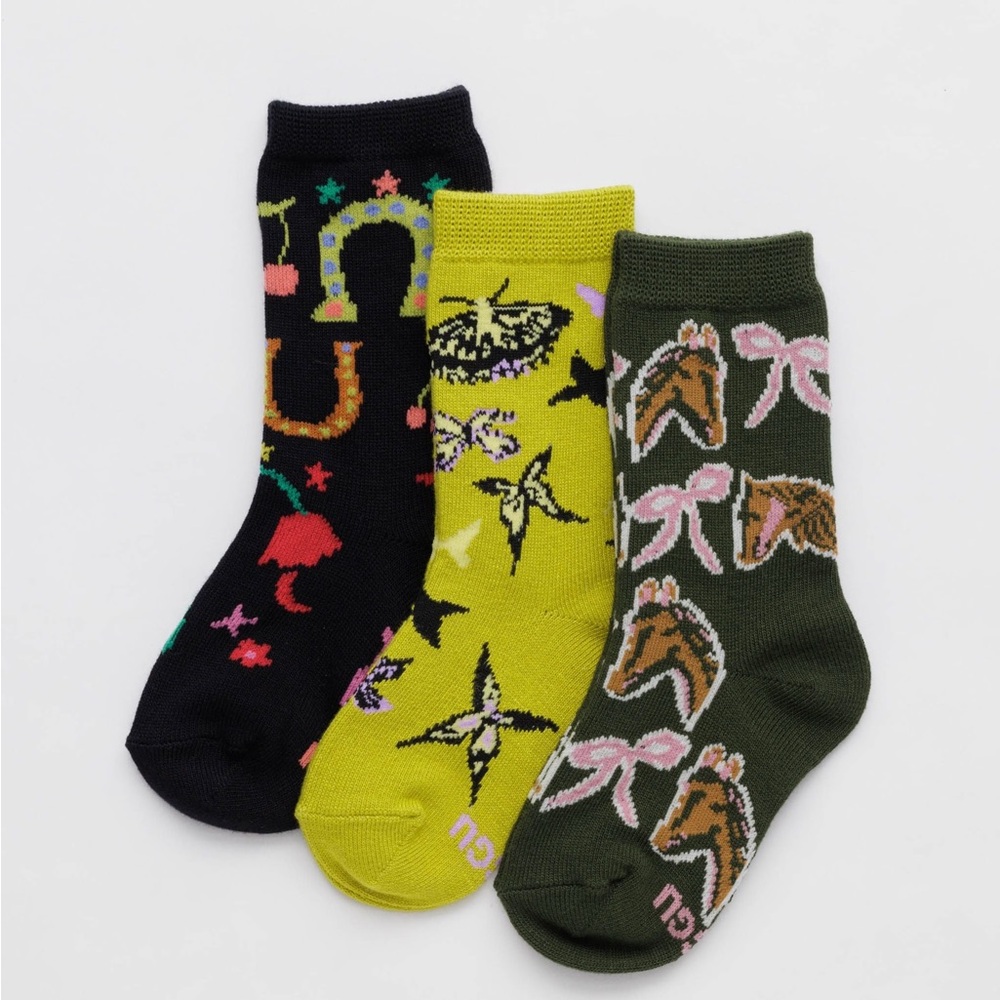 🧦✨Baggu x Jessica Williams Kids Crew Sock Set of 3✨🧦